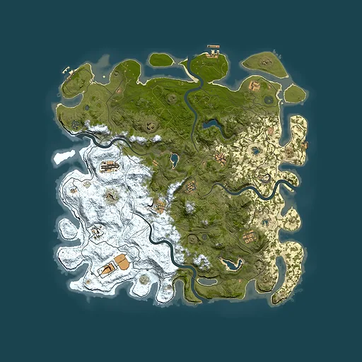 Rust map seed 157261159, 4750x4750m top-down preview