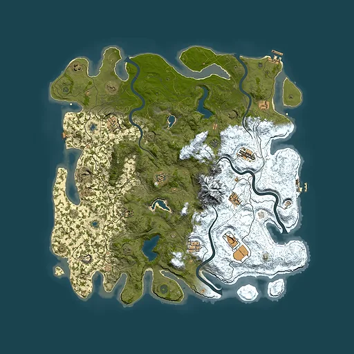 Rust map seed 634172420, 5000x5000m top-down preview