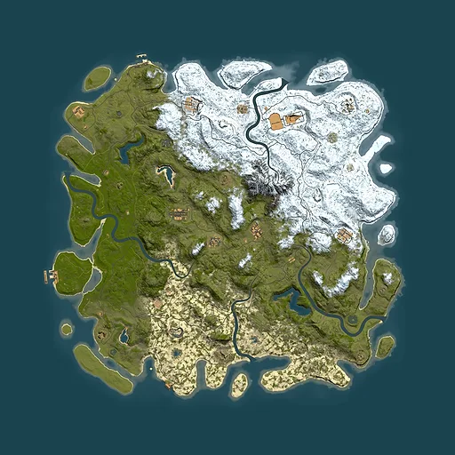 Rust map seed 1965729847, 5800x5800m top-down preview