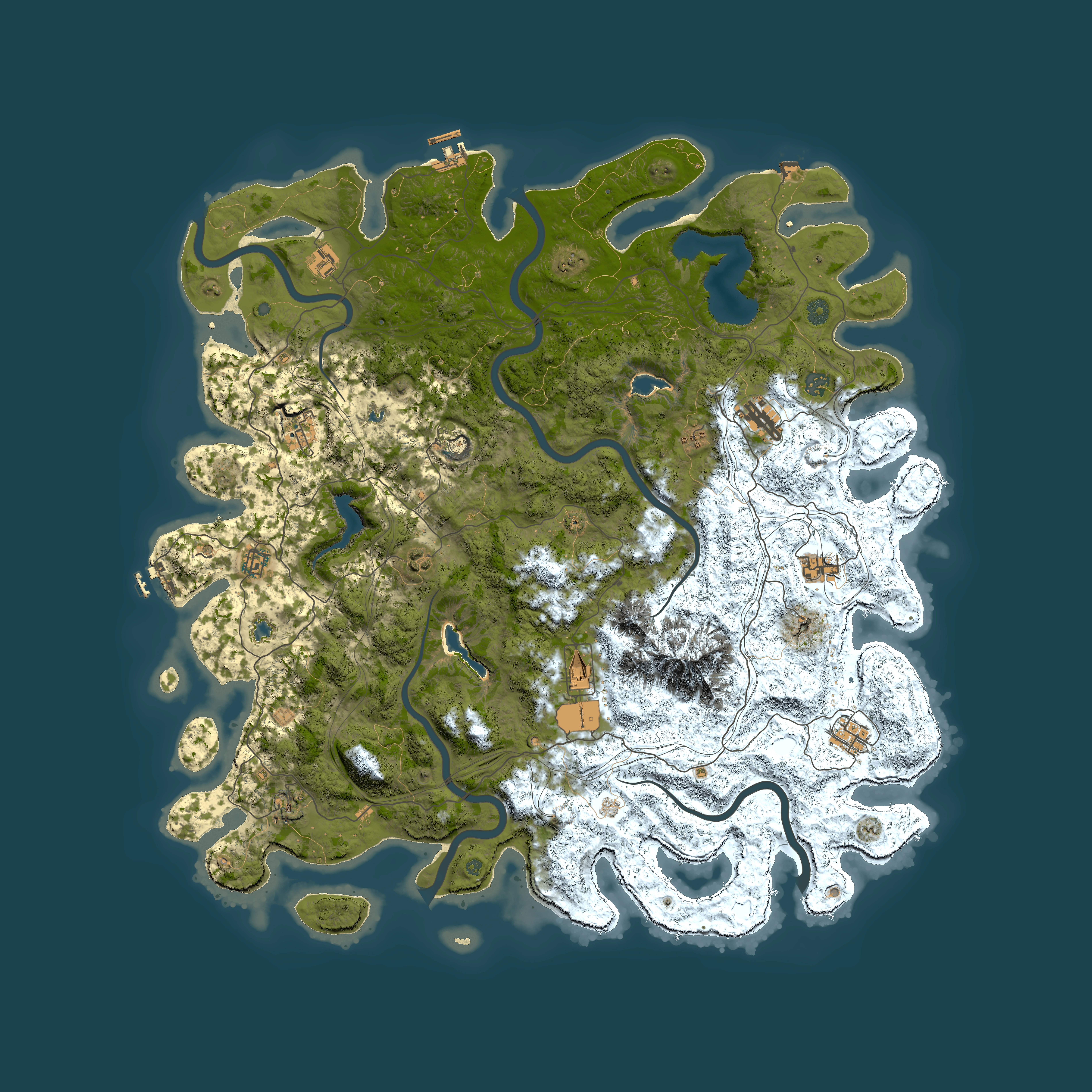 Full top-down render of Rust map seed 649458406, 5300x5300m