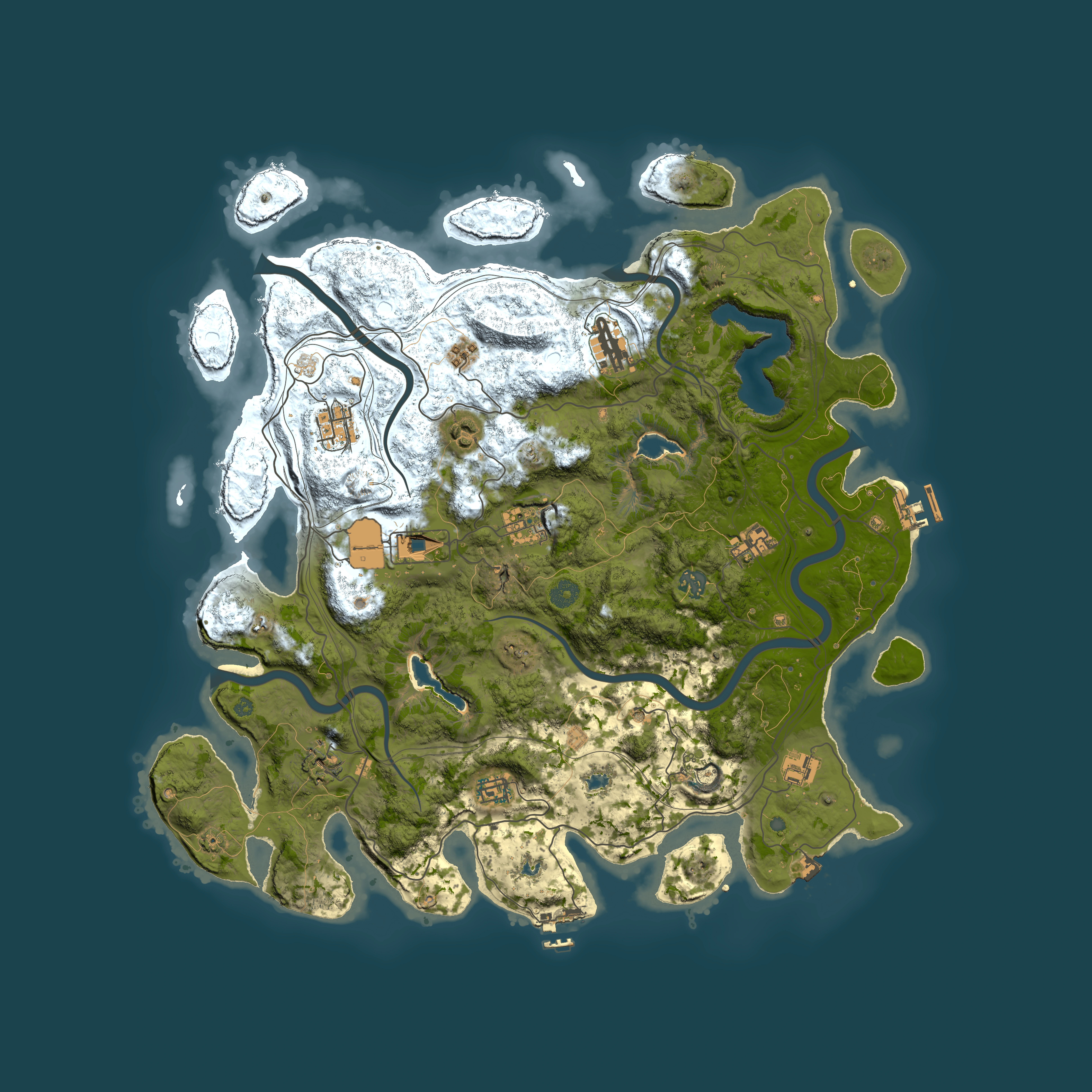 Full top-down render of Rust map seed 700268357, 4500x4500m