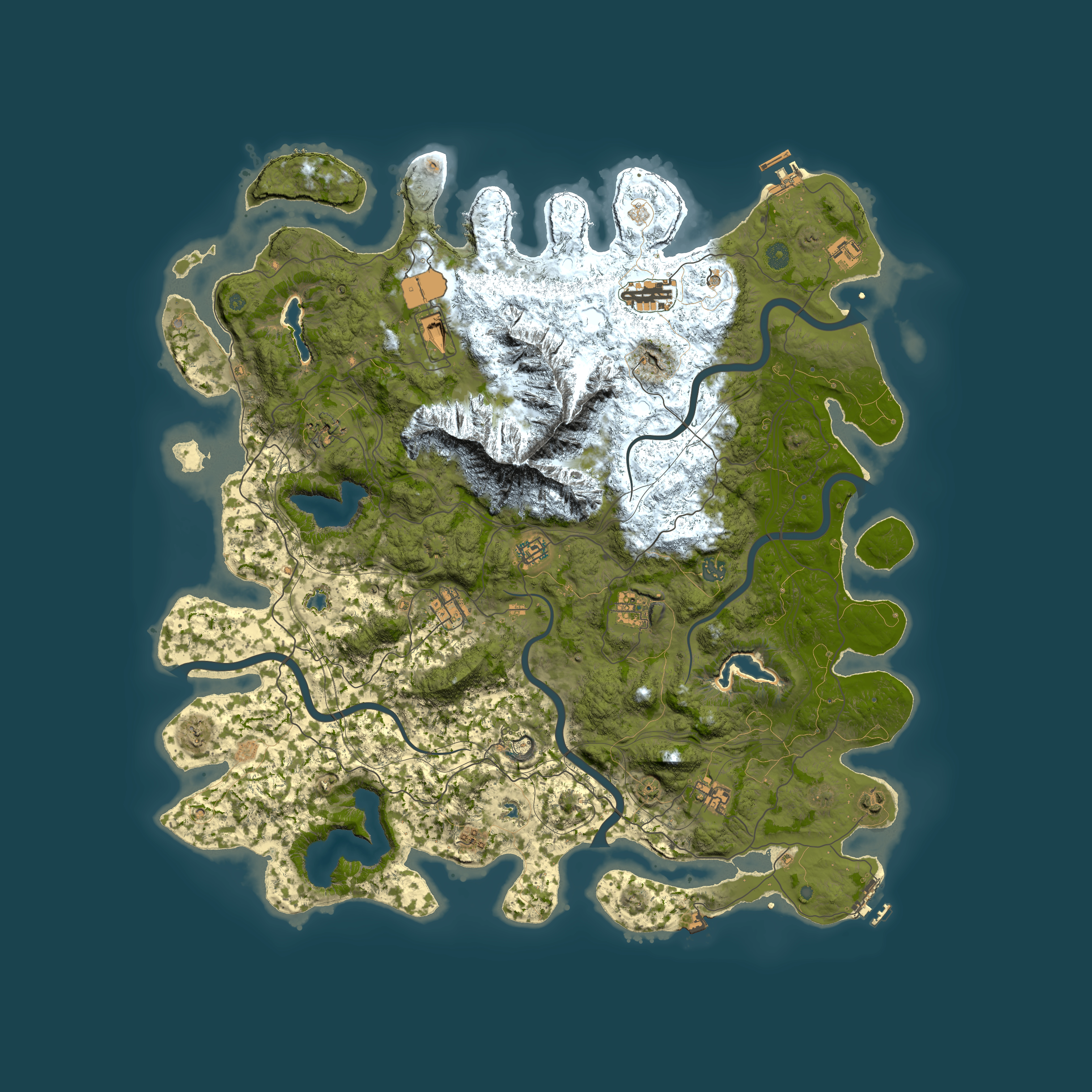 Full top-down render of Rust map seed 959231049, 5150x5150m