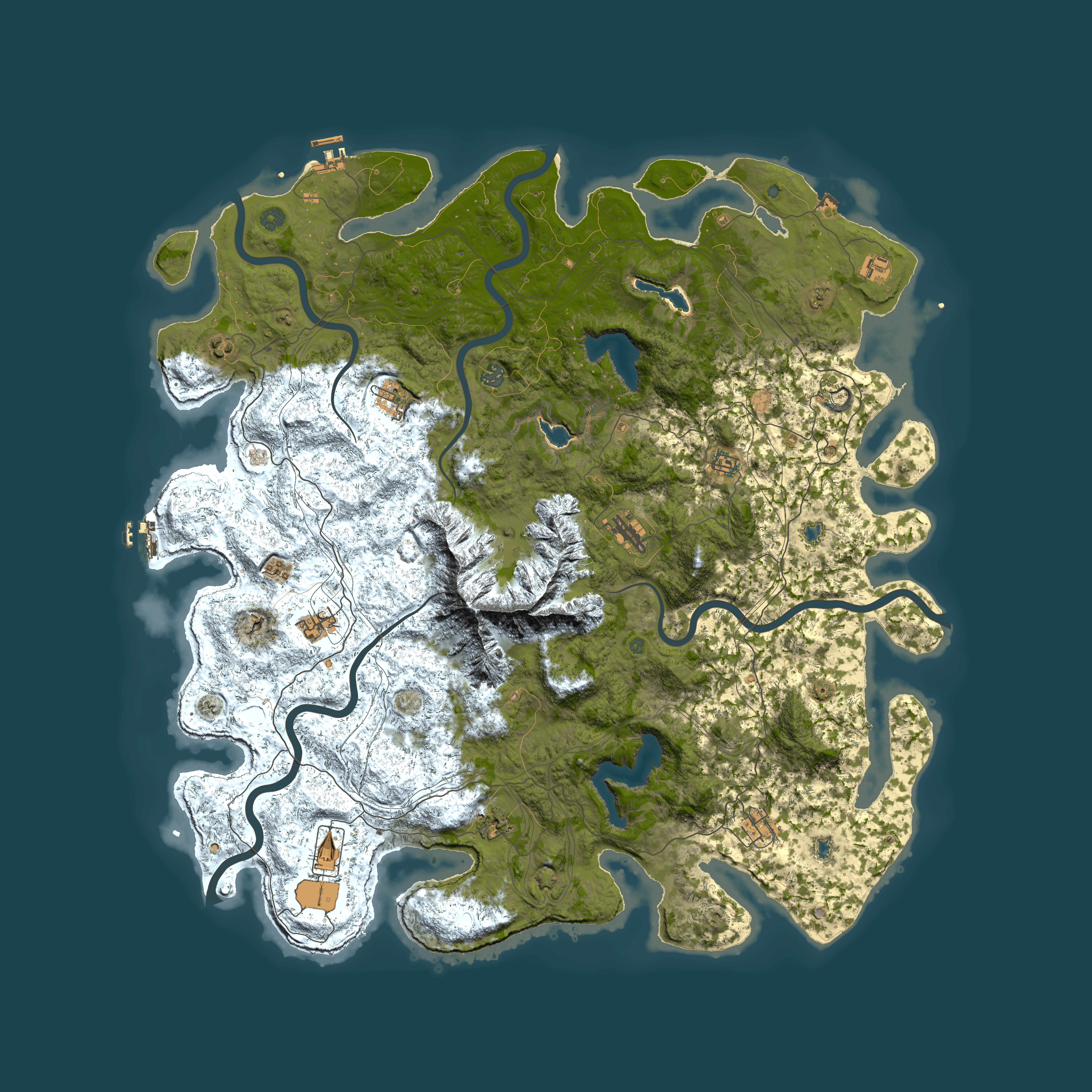 Full top-down render of Rust map seed 1823591835, 5550x5550m