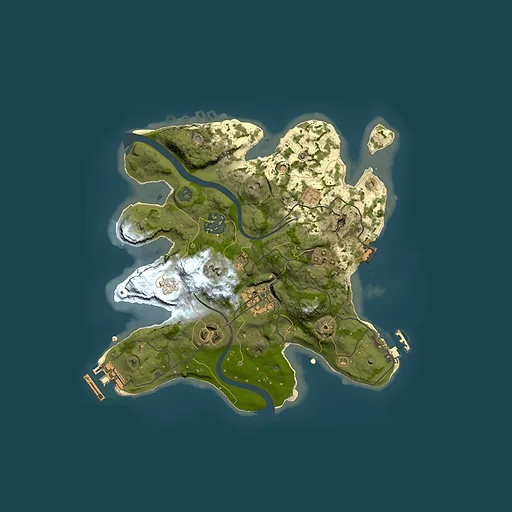 Rust map seed 1590858768, 2500x2500m top-down preview