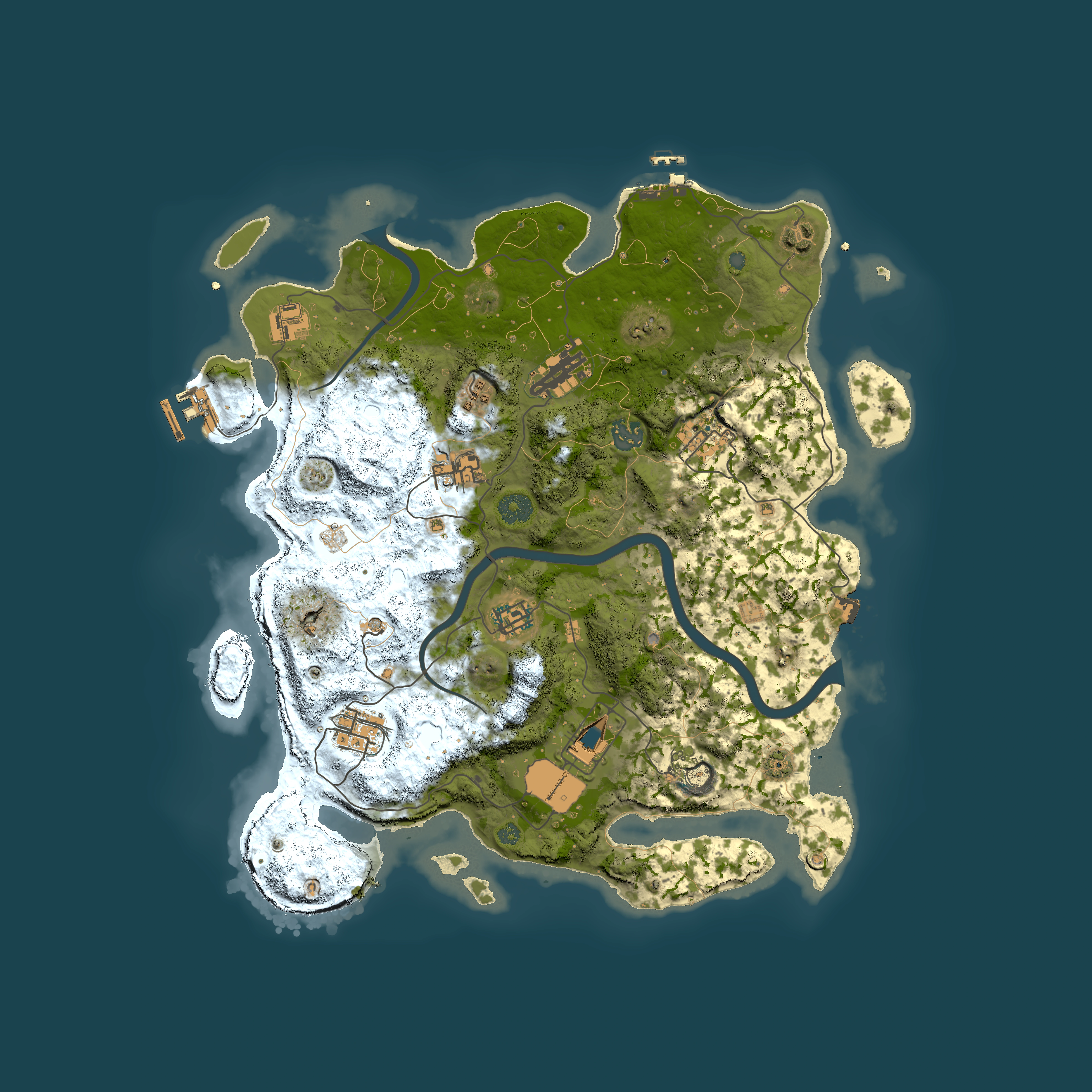 Full top-down render of Rust map seed 771464451, 3850x3850m
