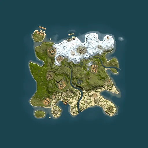 Rust map seed 1838886220, 3000x3000m top-down preview