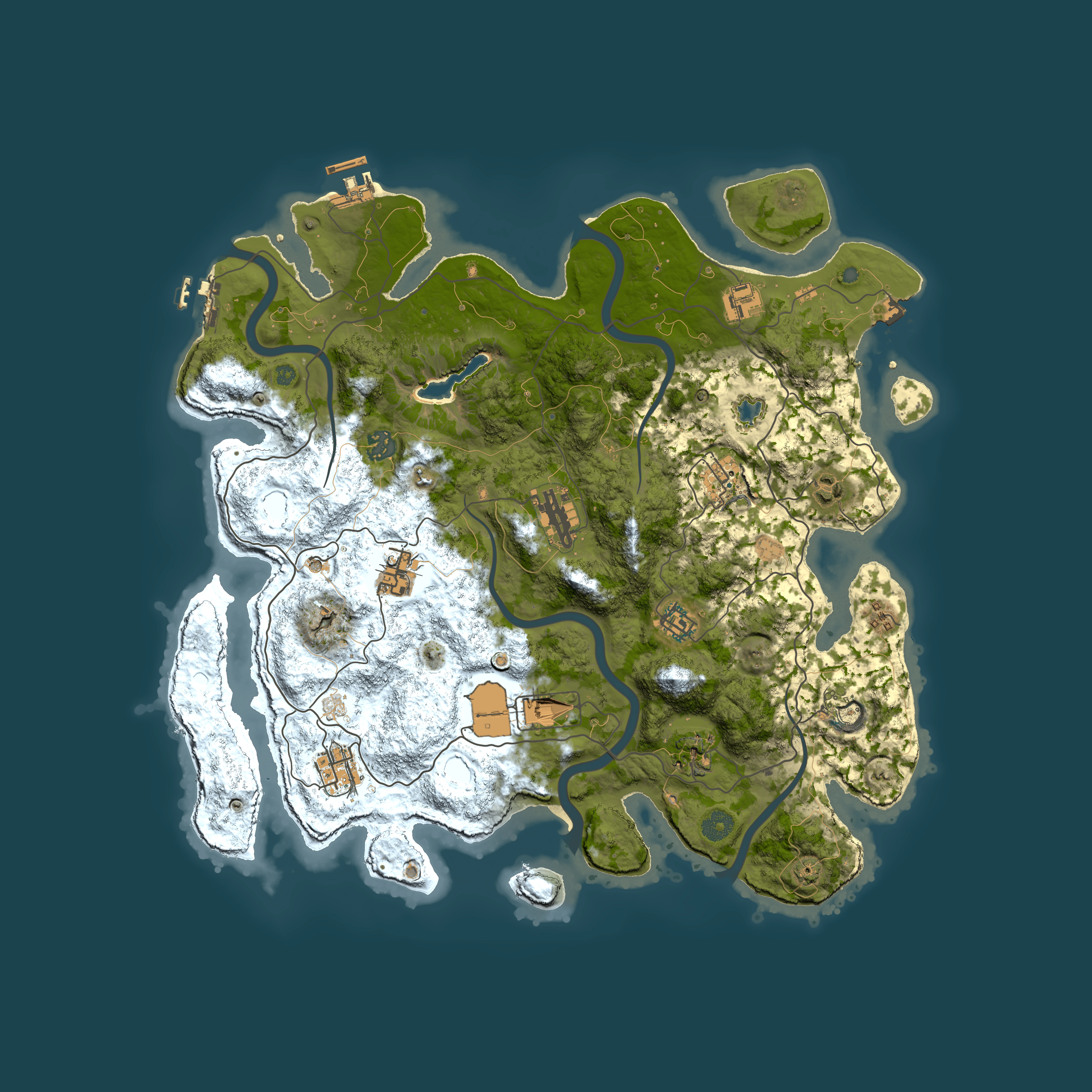 Full top-down render of Rust map seed 1345937632, 4100x4100m