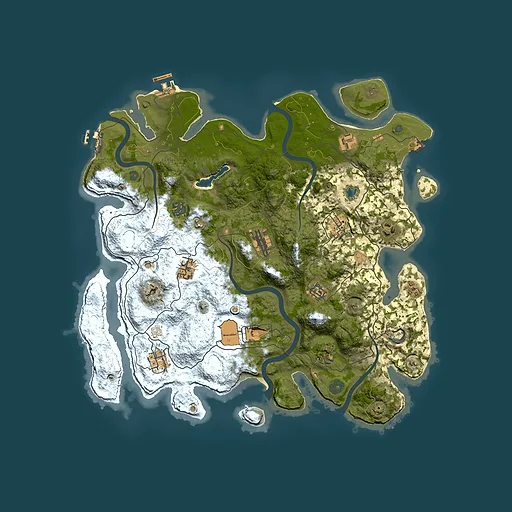 Rust map seed 1345937632, 4100x4100m top-down preview