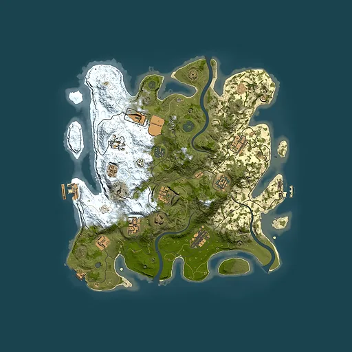 Rust map seed 542314275, 3550x3550m top-down preview