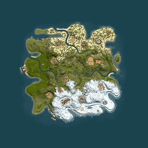 Rust map seed 59366665, 3650x3650m top-down preview