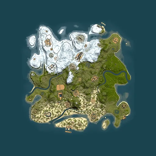 Rust map seed 1952861440, 3850x3850m top-down preview