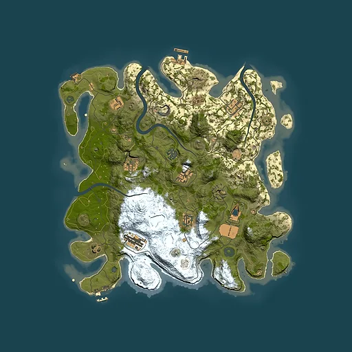Rust map seed 811851724, 3800x3800m top-down preview