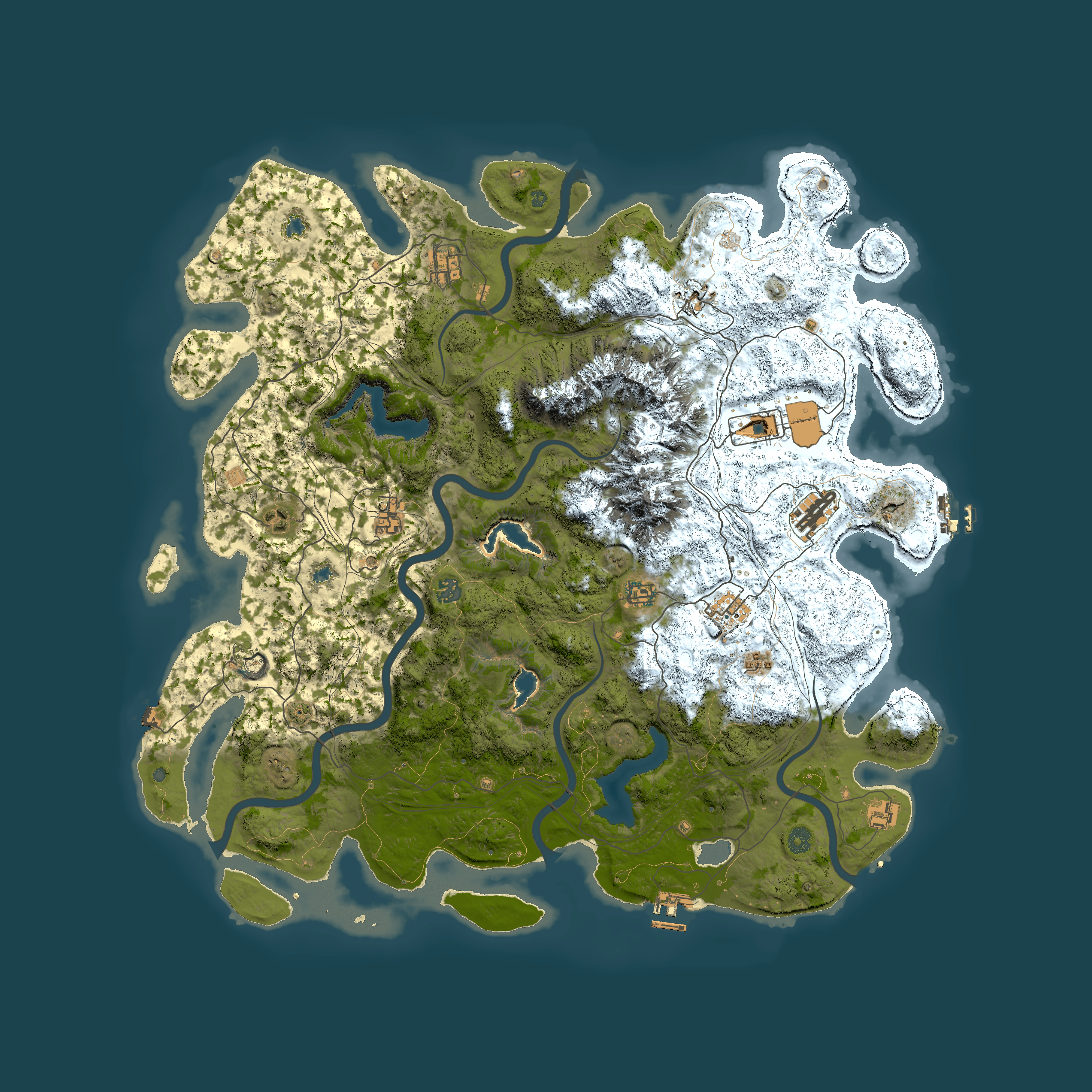 Full top-down render of Rust map seed 500101029, 5100x5100m