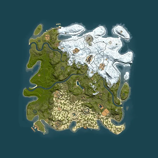 Rust map seed 1389842997, 4350x4350m top-down preview