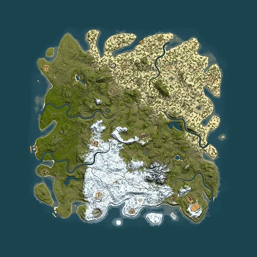 Rust map seed 290755433, 6000x6000m top-down preview