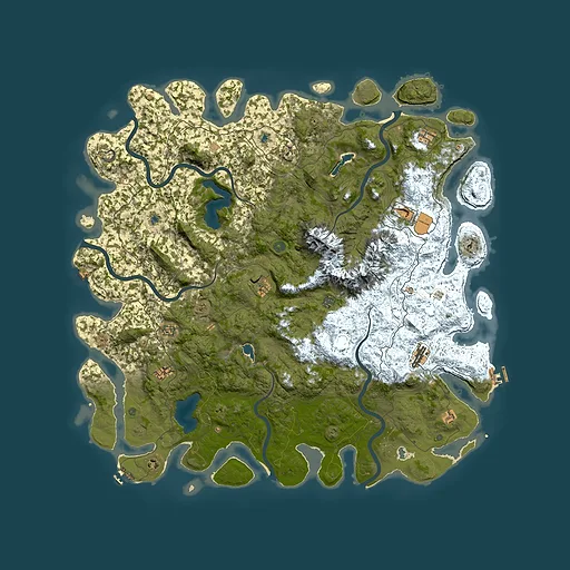 Rust map seed 433040109, 5800x5800m top-down preview