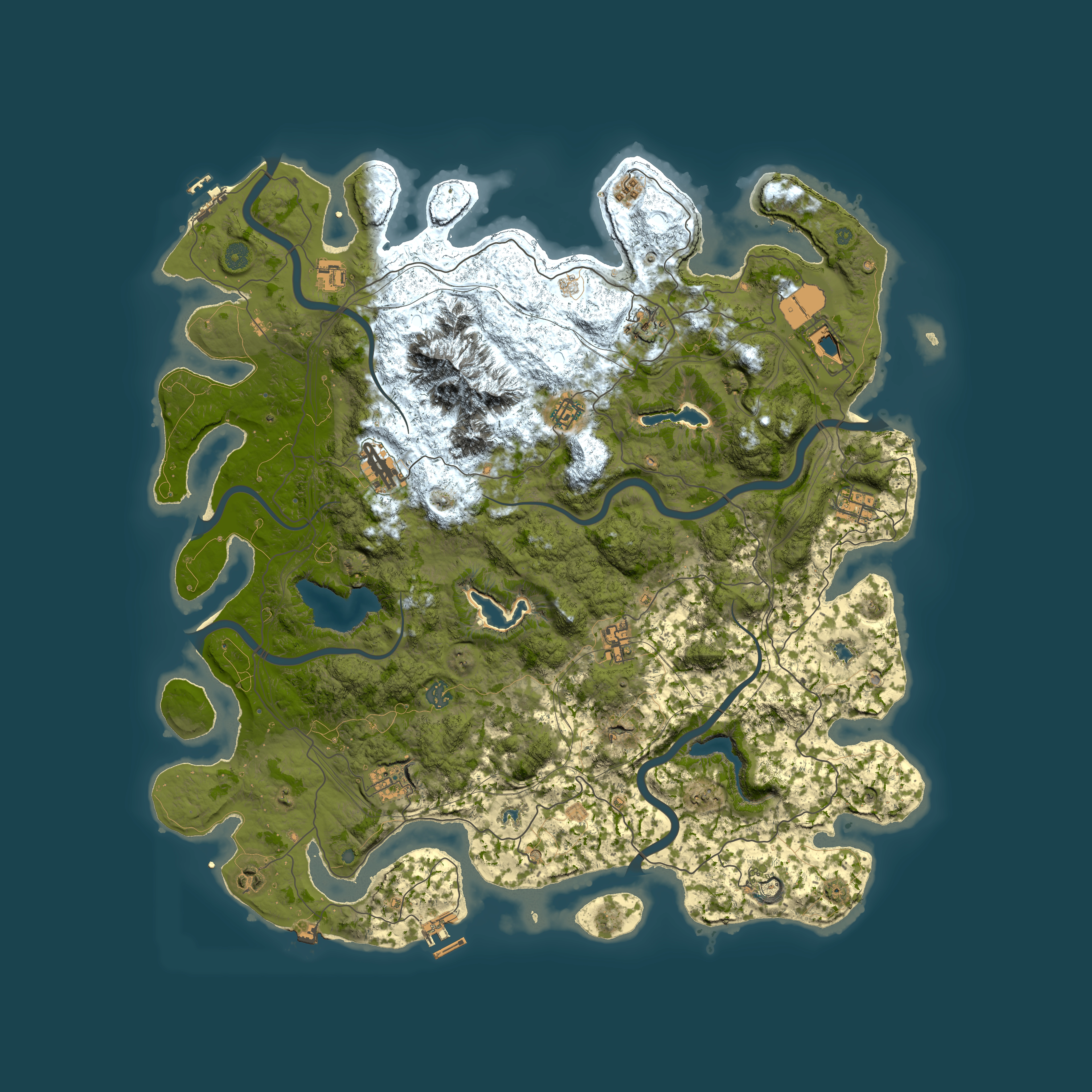 Full top-down render of Rust map seed 1817343671, 5000x5000m