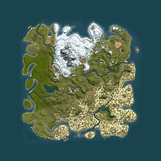 Rust map seed 1817343671, 5000x5000m top-down preview