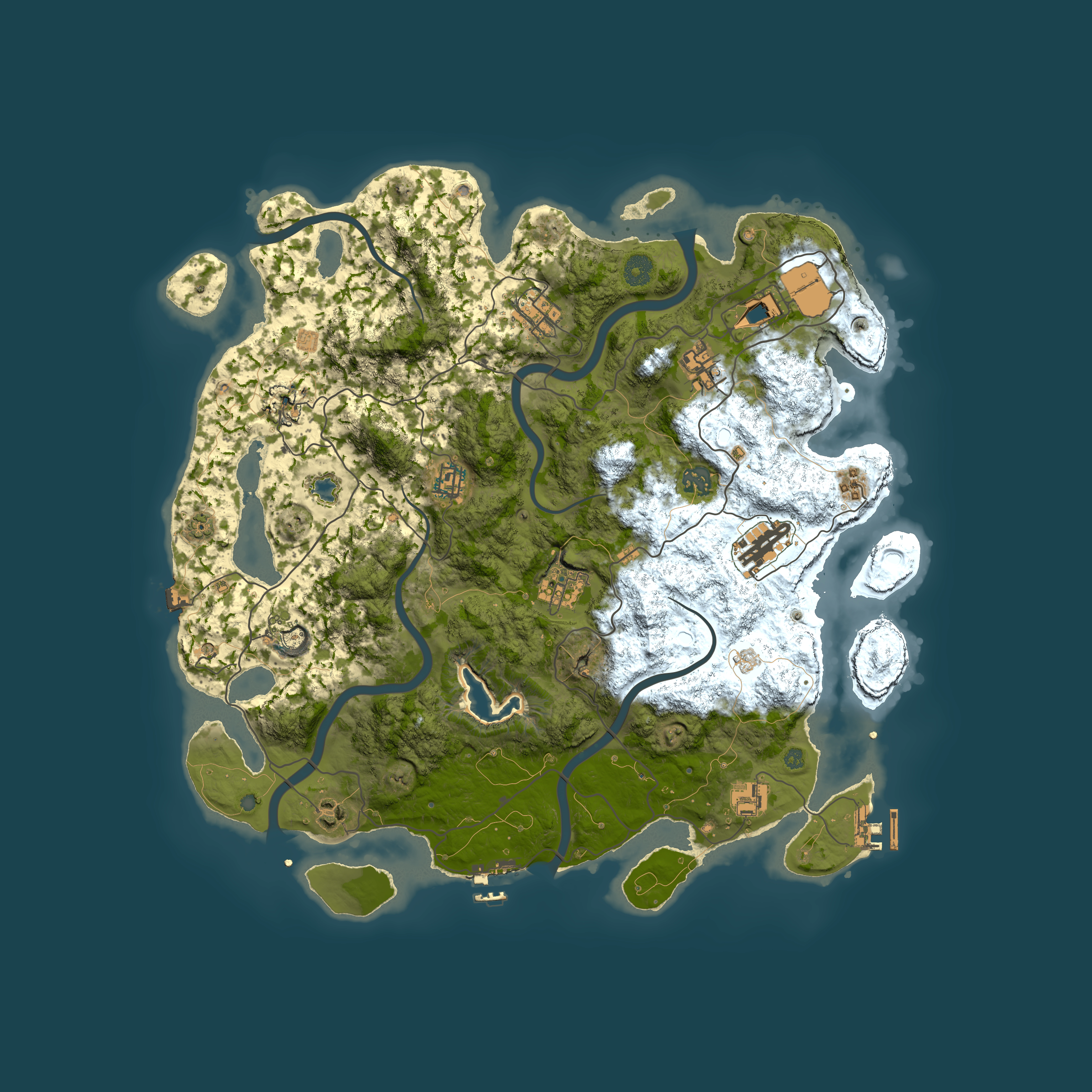 Full top-down render of Rust map seed 544637443, 4150x4150m