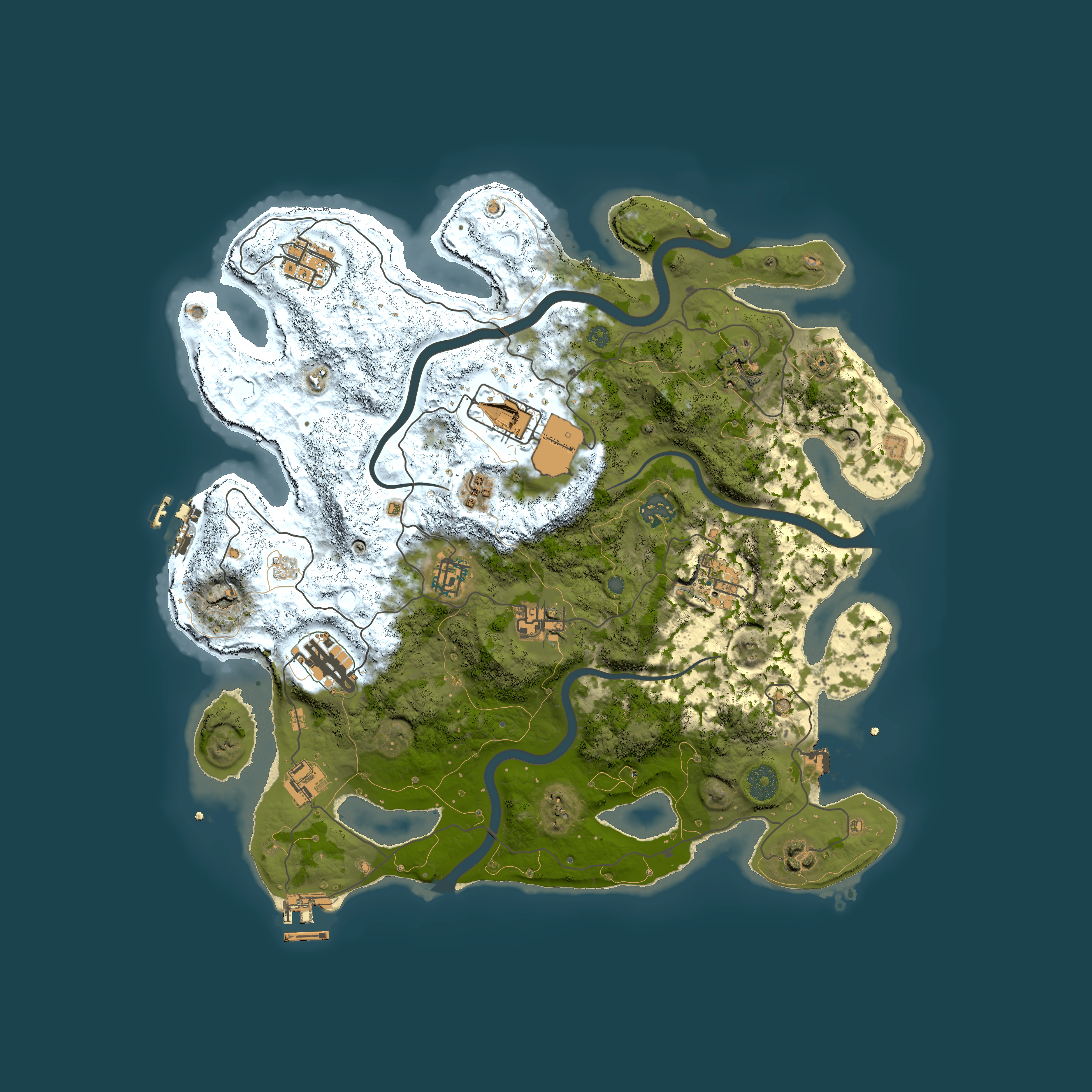 Full top-down render of Rust map seed 801983750, 3800x3800m
