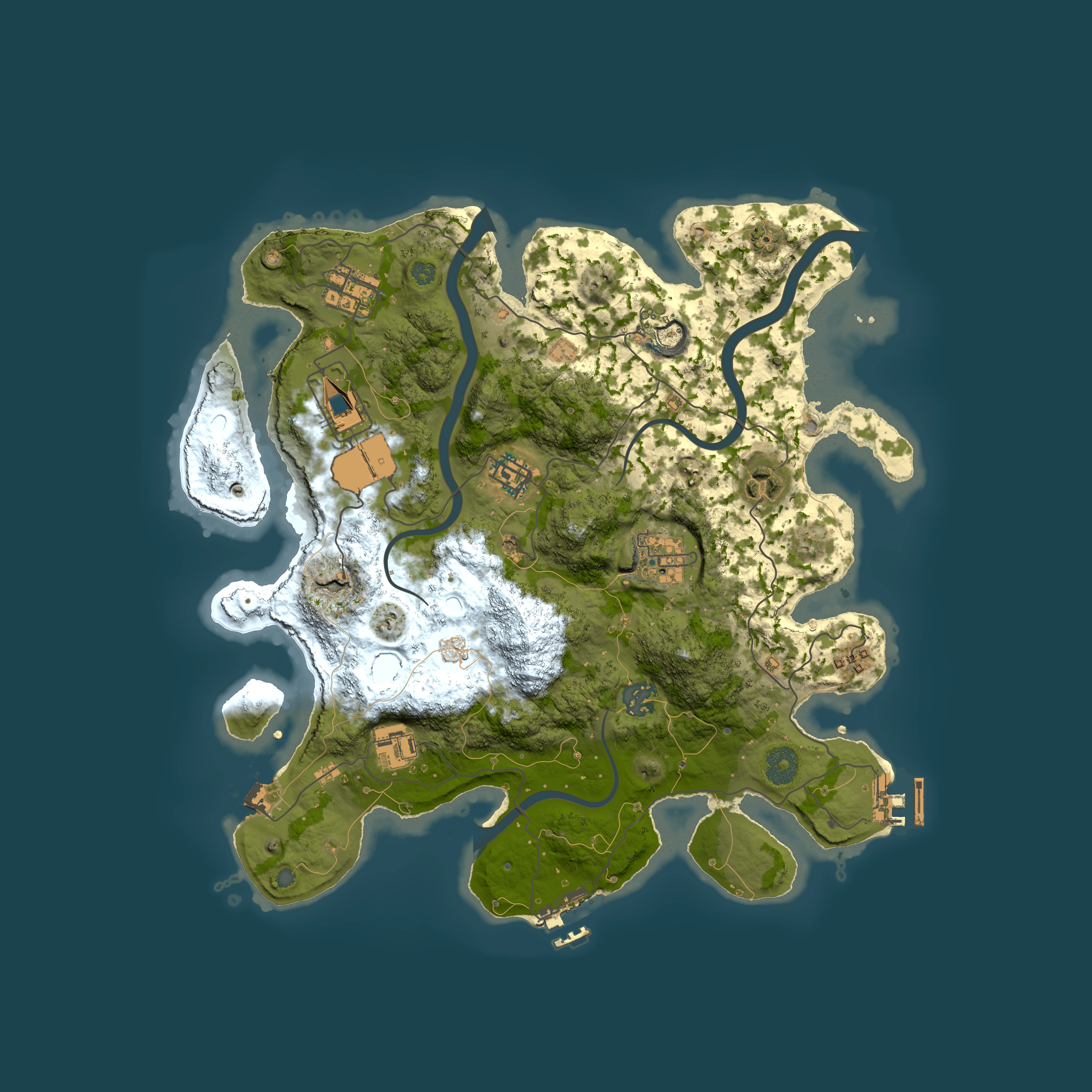 Full top-down render of Rust map seed 444065054, 3500x3500m