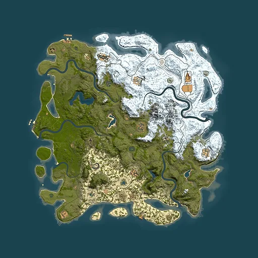 Rust map seed 906168665, 5250x5250m top-down preview