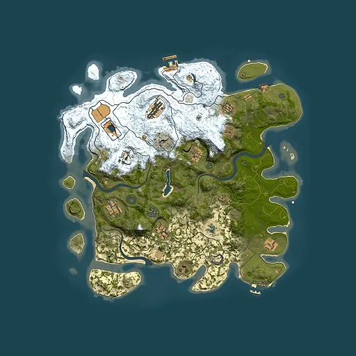 Rust map seed 633235690, 4000x4000m top-down preview