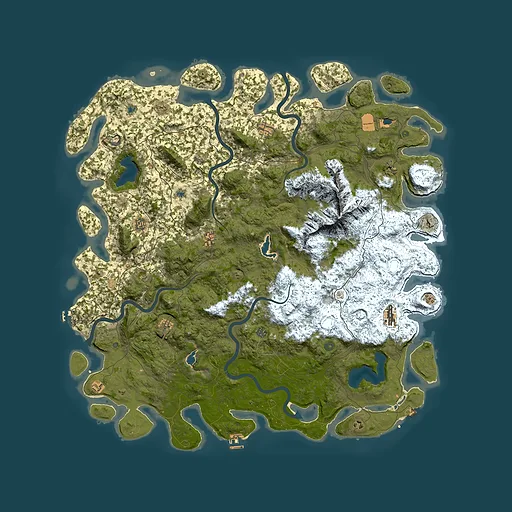 Rust map seed 82133877, 6000x6000m top-down preview