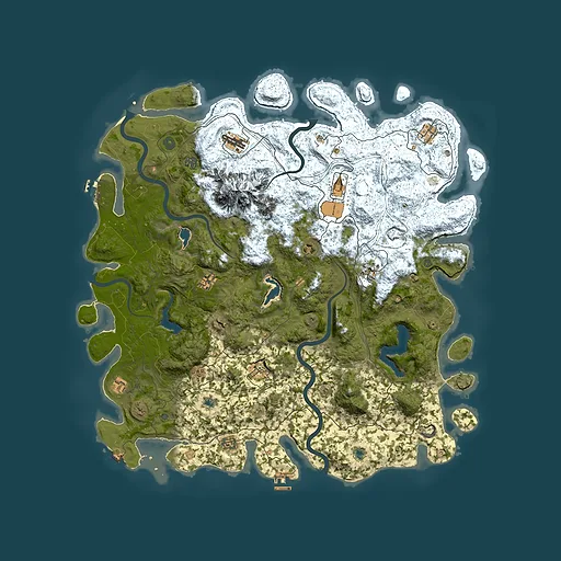 Rust map seed 1271321870, 5300x5300m top-down preview