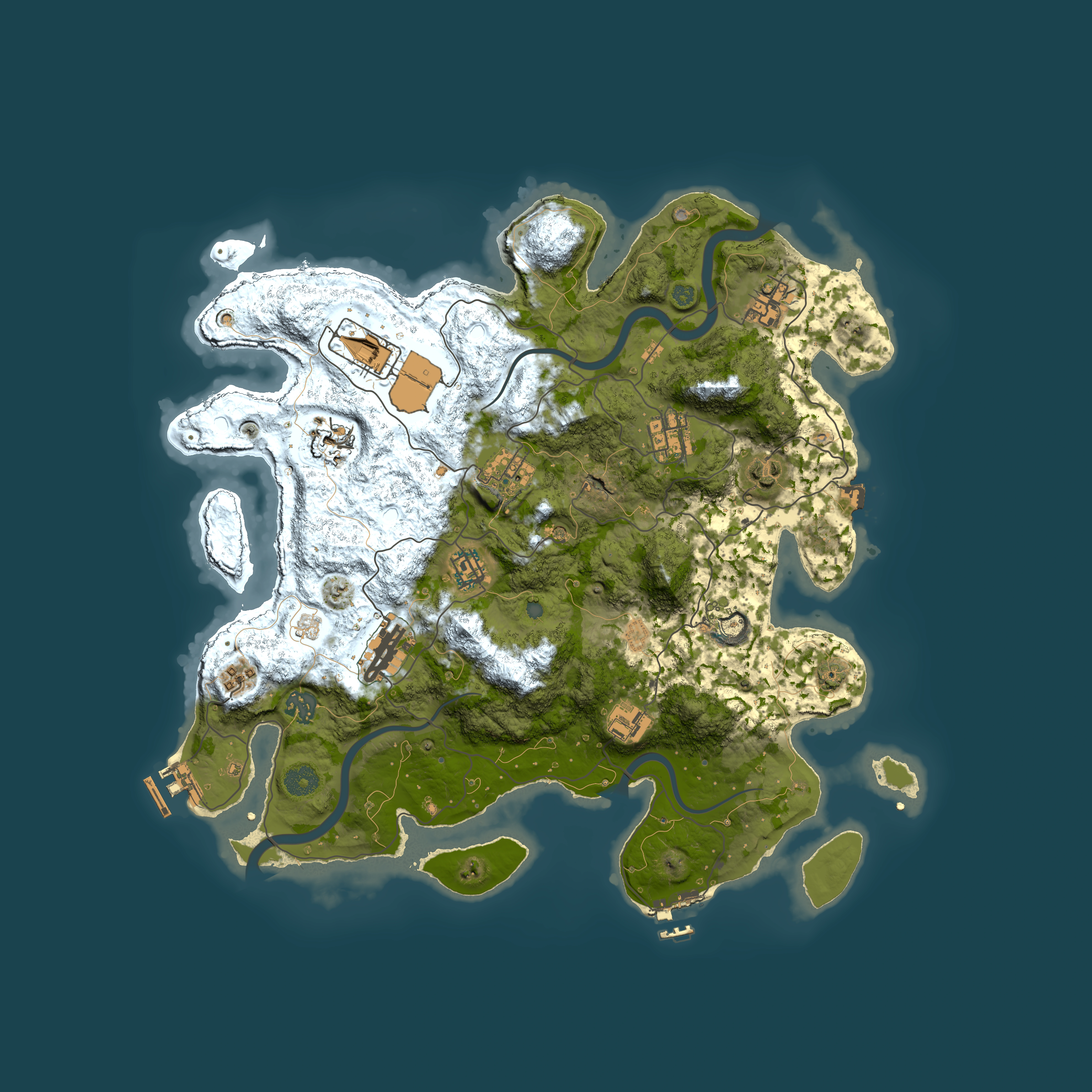 Full top-down render of Rust map seed 1172728033, 3900x3900m