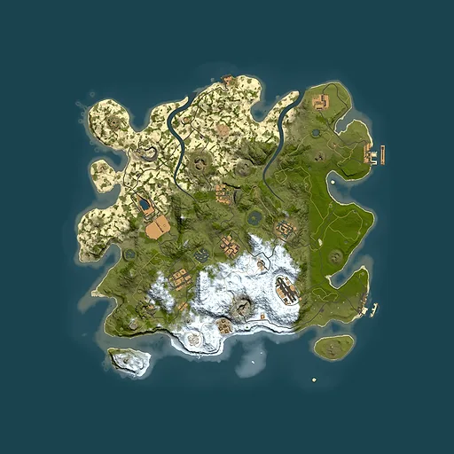 Rust map seed 1540110744, 3600x3600m top-down preview