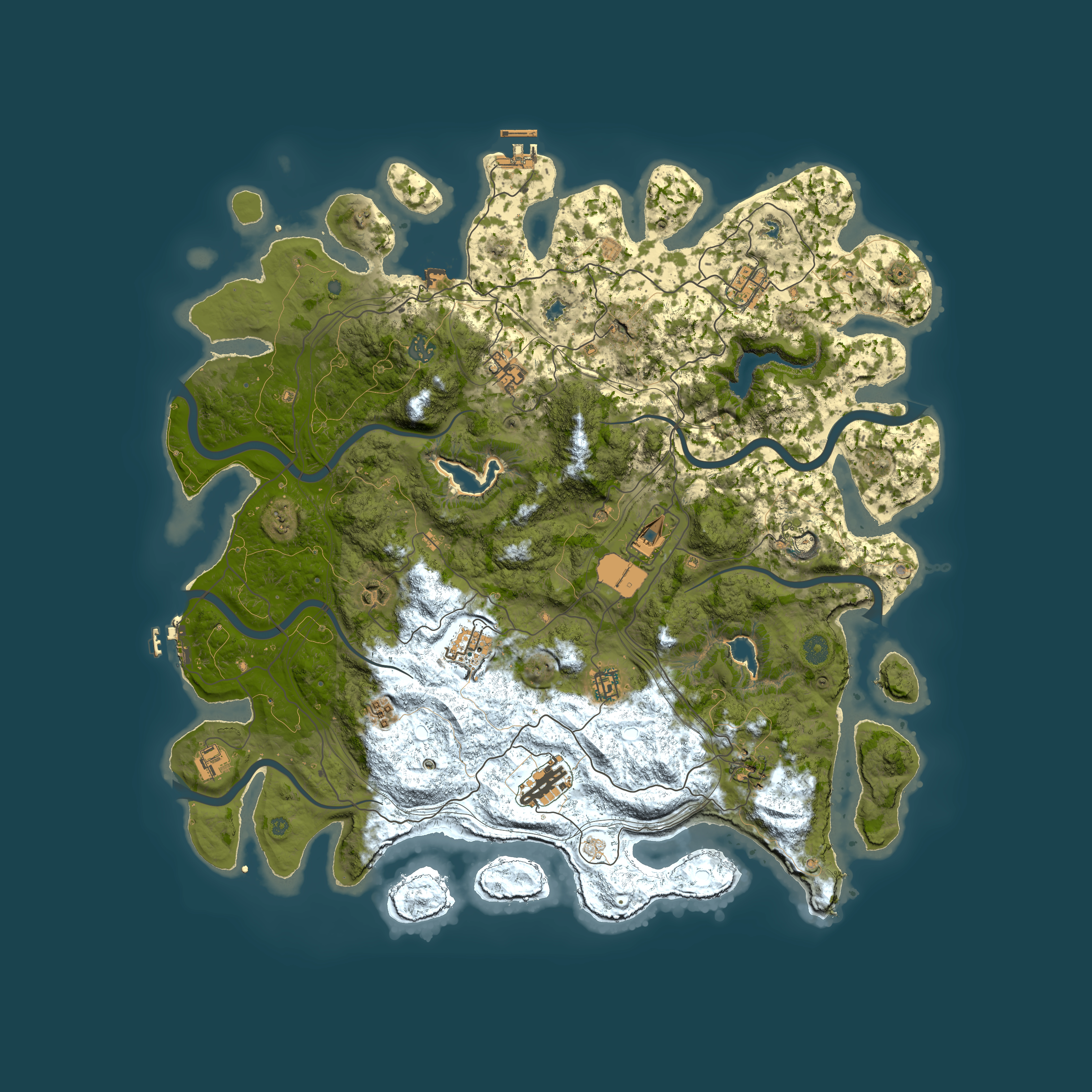 Full top-down render of Rust map seed 2028241931, 4750x4750m