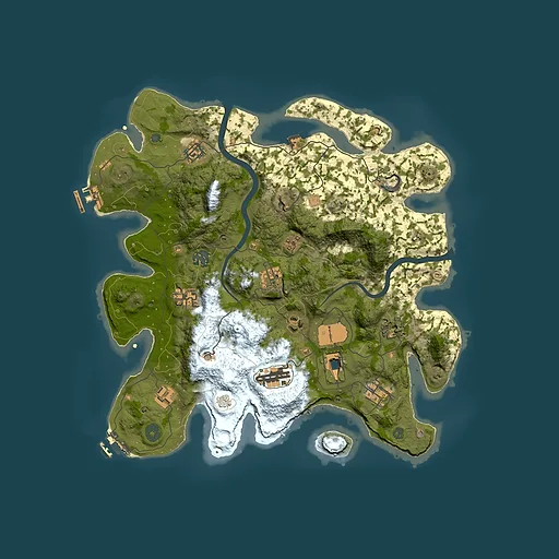 Rust map seed 883344667, 3750x3750m top-down preview