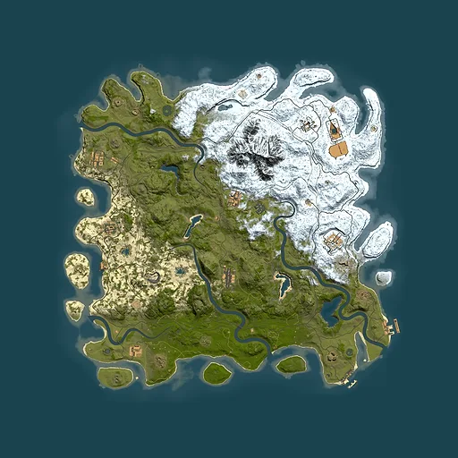 Rust map seed 1476025564, 5150x5150m top-down preview