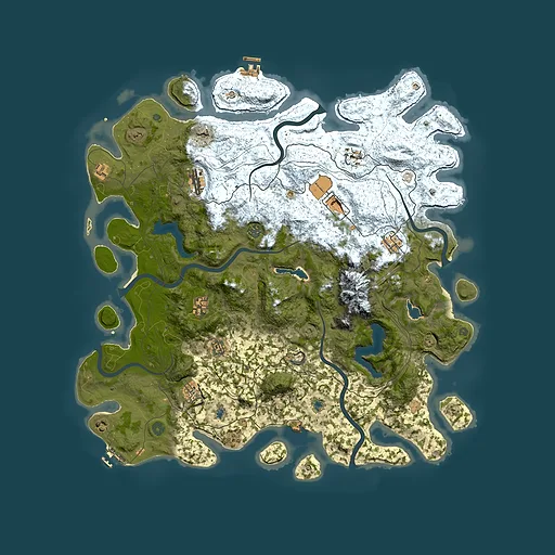 Rust map seed 453242432, 5050x5050m top-down preview