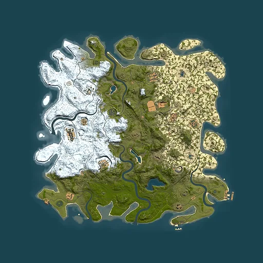 Rust map seed 1435288322, 4950x4950m top-down preview