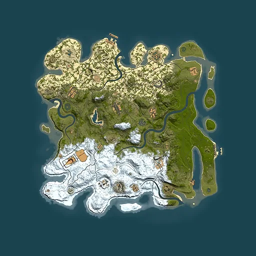 Rust map seed 1191168337, 4350x4350m top-down preview