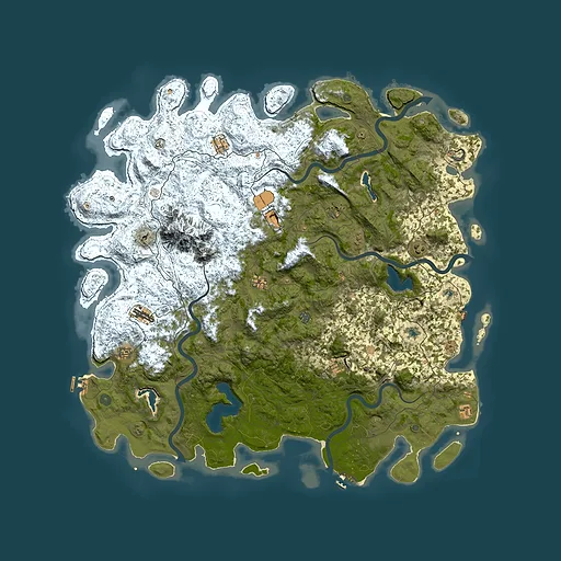 Rust map seed 114836040, 5800x5800m top-down preview