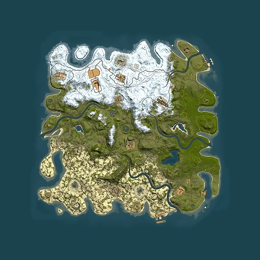 Rust map seed 361196147, 4600x4600m top-down preview