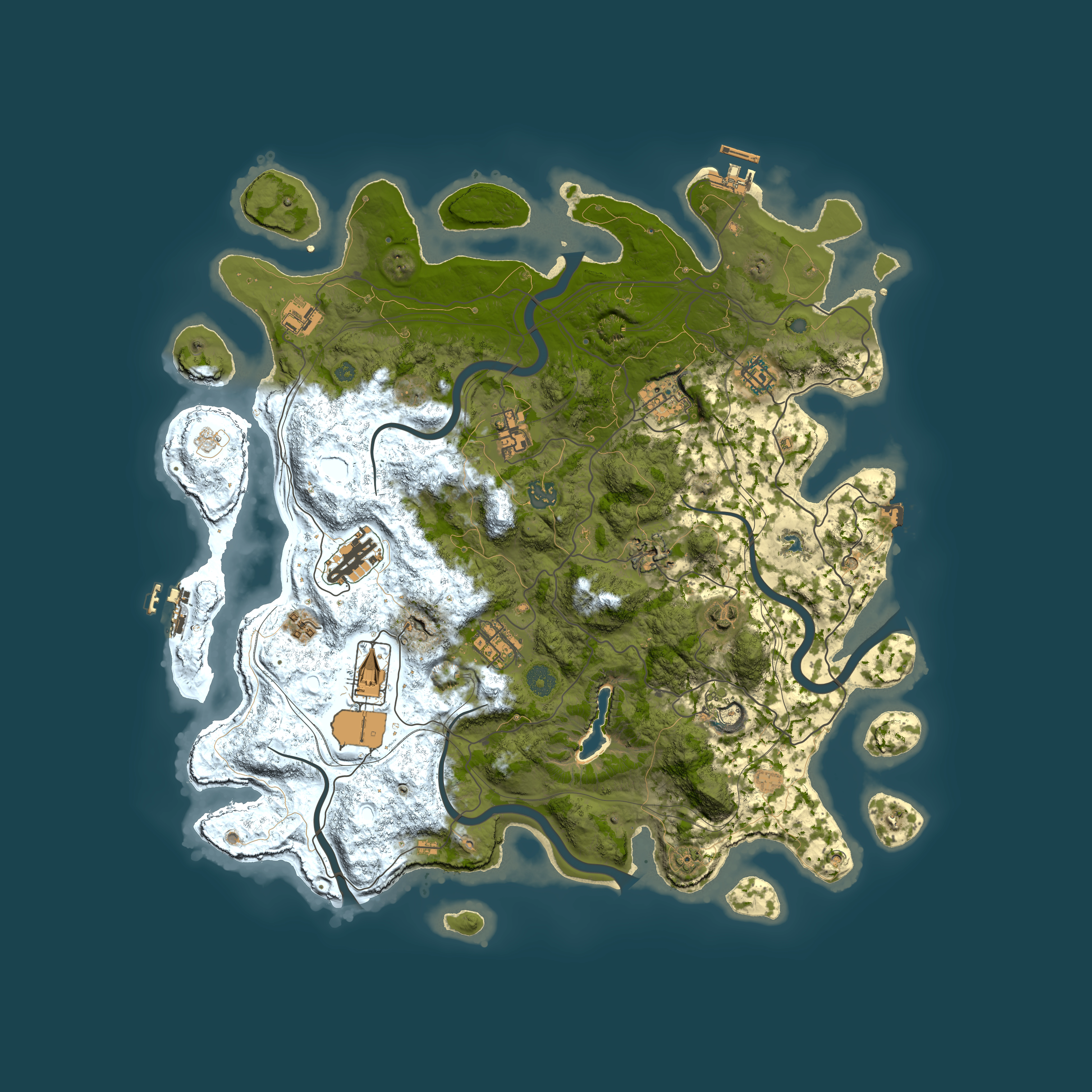 Full top-down render of Rust map seed 416011184, 4300x4300m