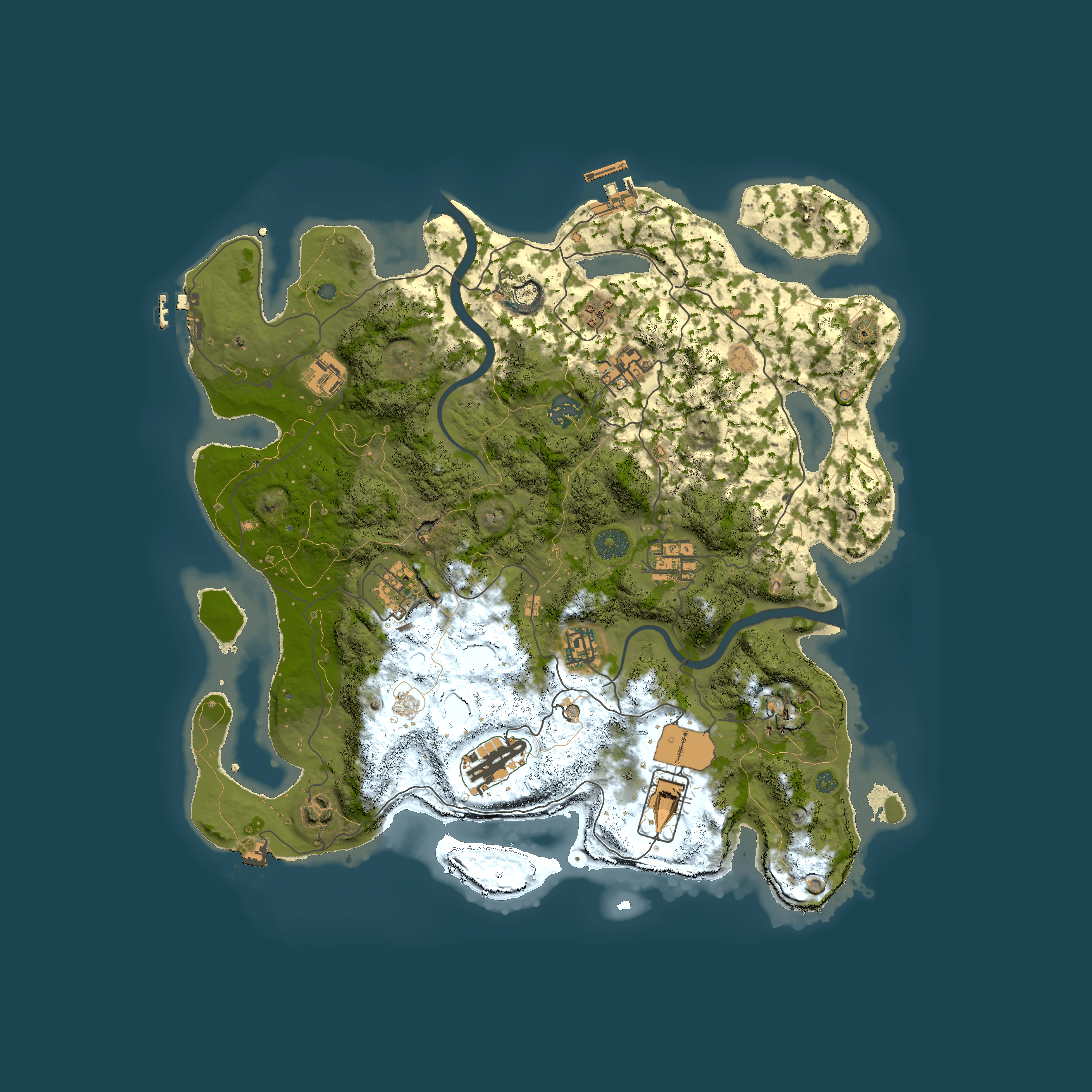 Full top-down render of Rust map seed 2129286344, 3850x3850m