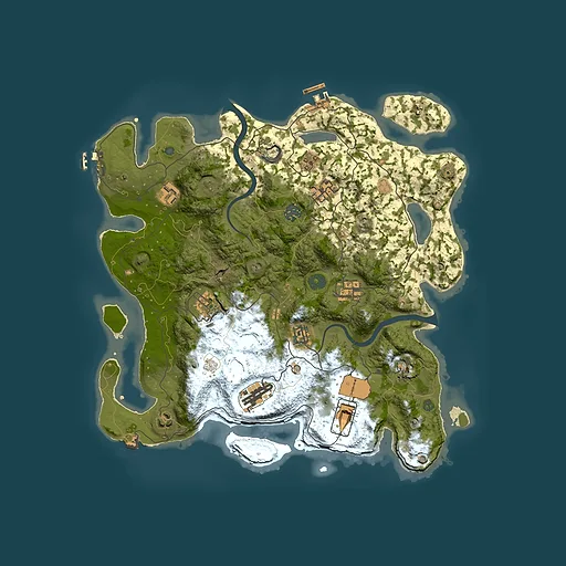 Rust map seed 2129286344, 3850x3850m top-down preview