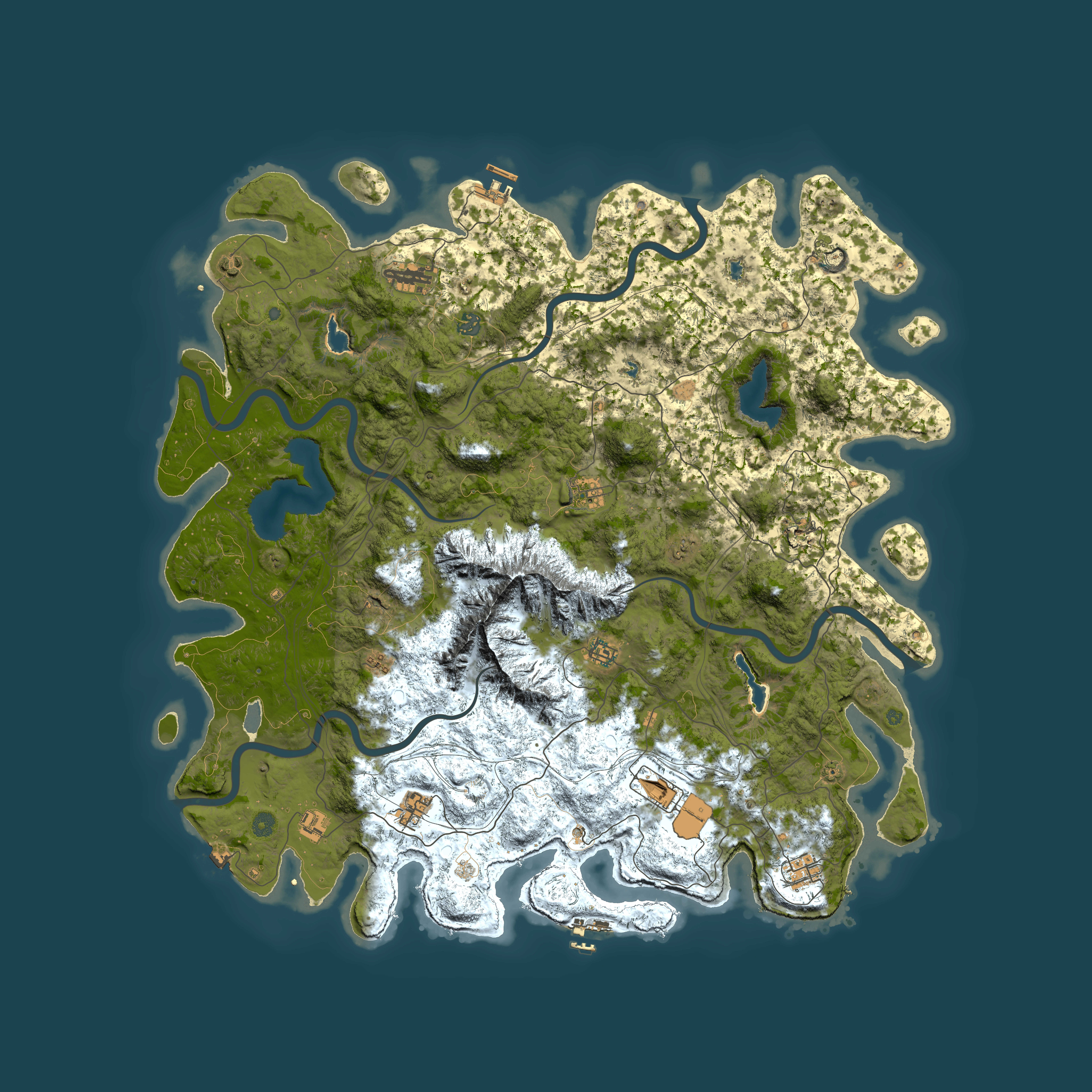 Full top-down render of Rust map seed 2068494485, 5400x5400m