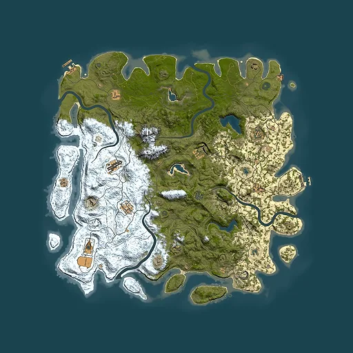 Rust map seed 1161433140, 5150x5150m top-down preview