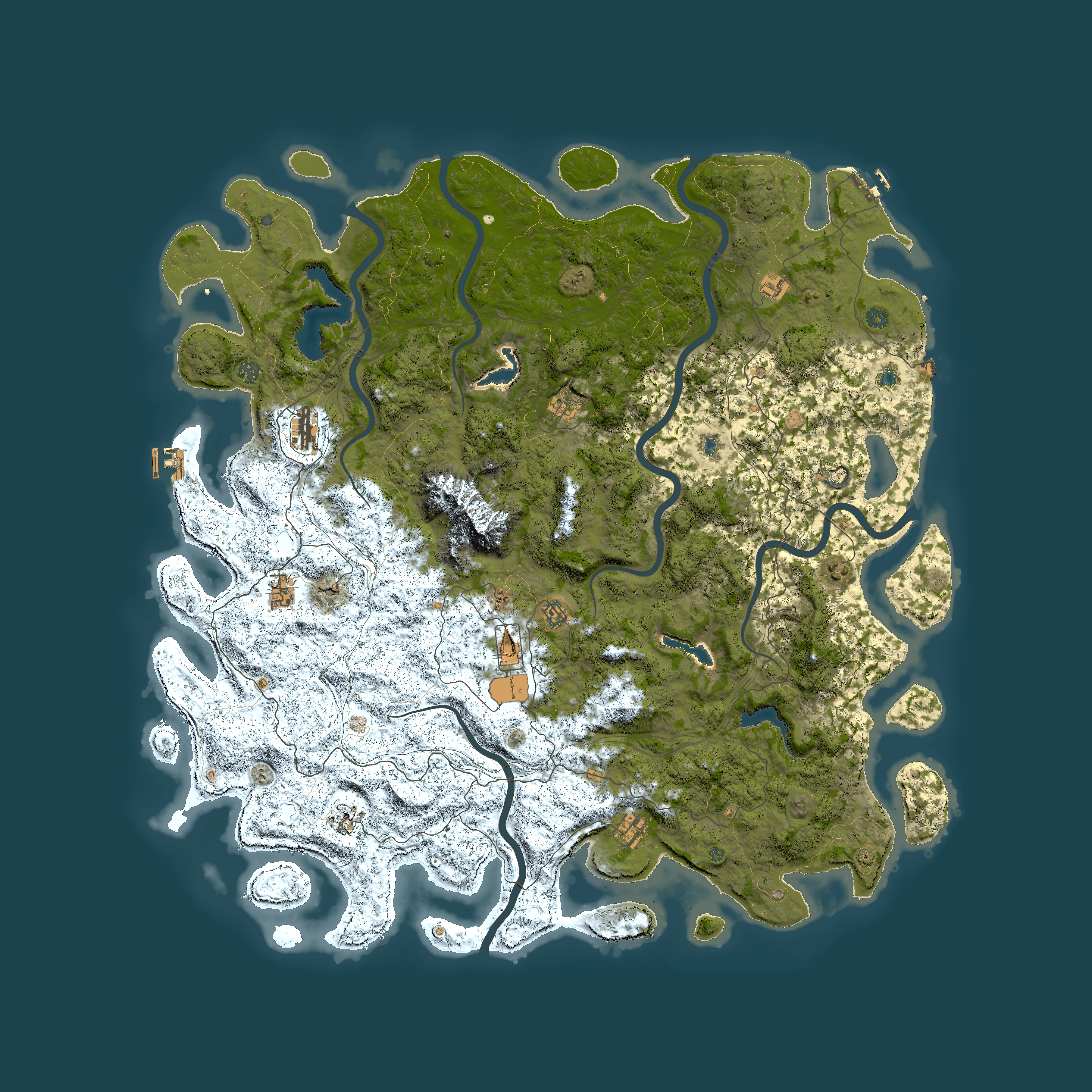 Full top-down render of Rust map seed 2099453263, 5950x5950m