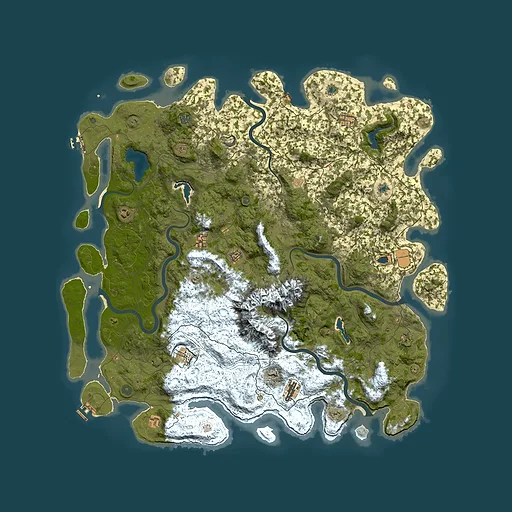 Rust map seed 1355724430, 5850x5850m top-down preview