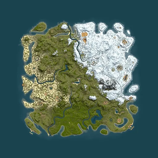 Rust map seed 1355050476, 5700x5700m top-down preview
