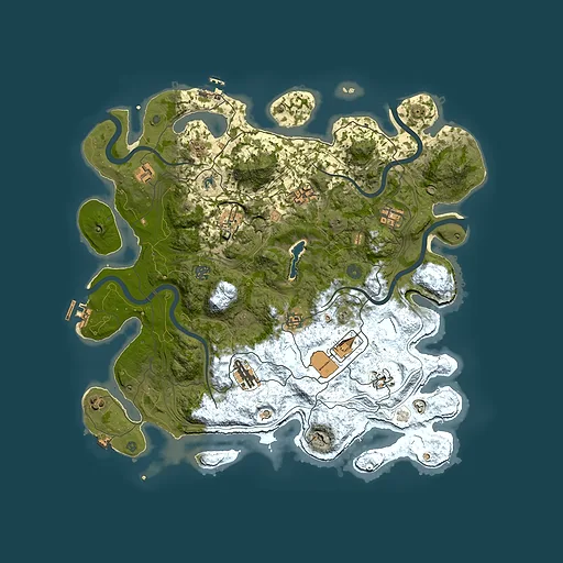 Rust map seed 2006028429, 4300x4300m top-down preview