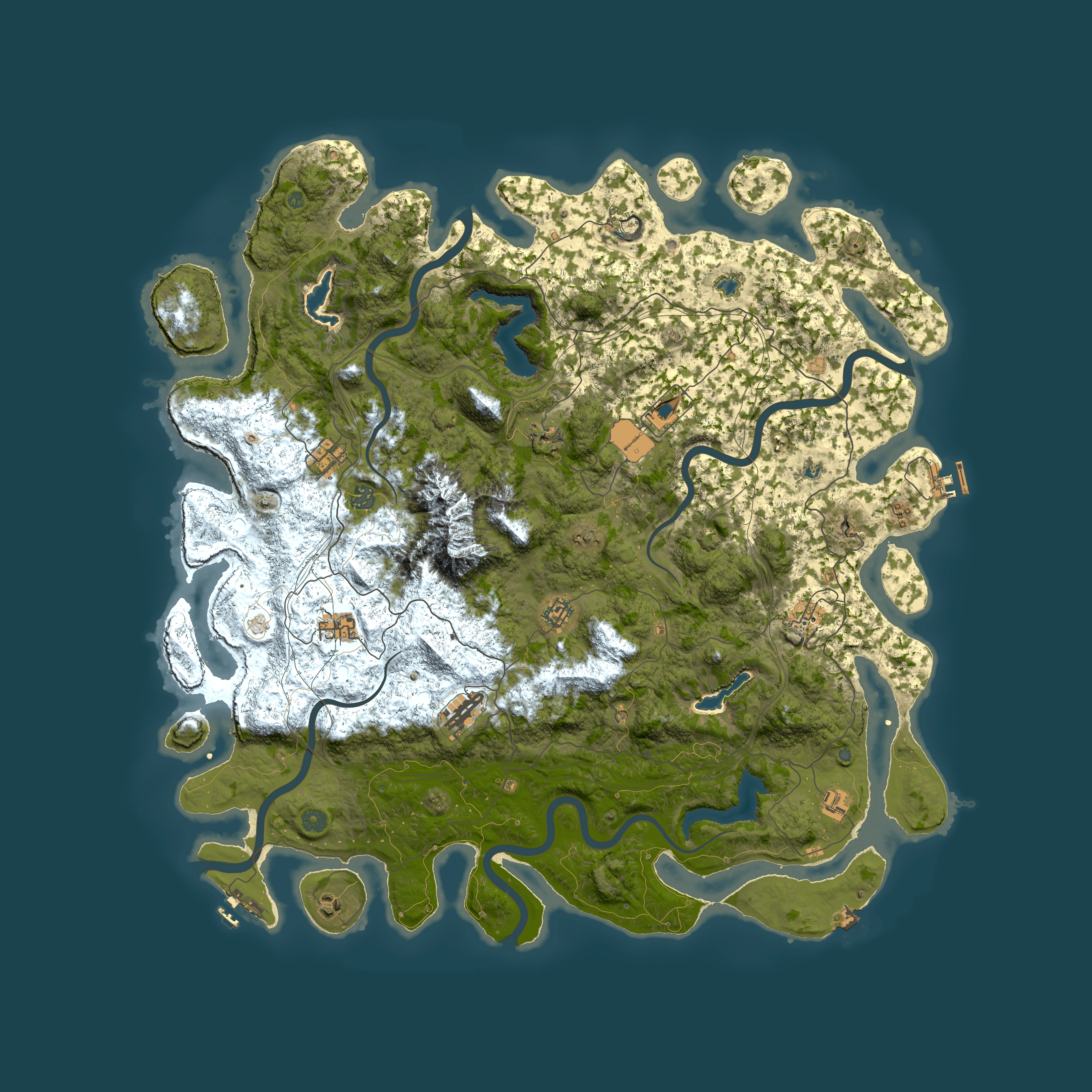 Full top-down render of Rust map seed 214921776, 5250x5250m