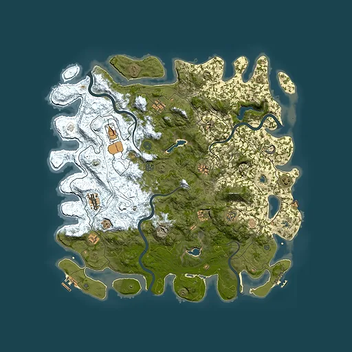 Rust map seed 98423101, 4900x4900m top-down preview